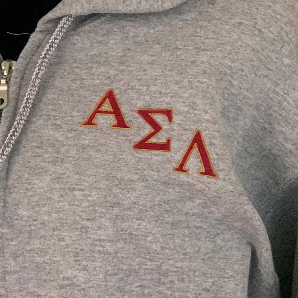 ASLHS Full Zip Hooded Sweatshirt (Letters Staggered) - Alpha Sigma Lambda