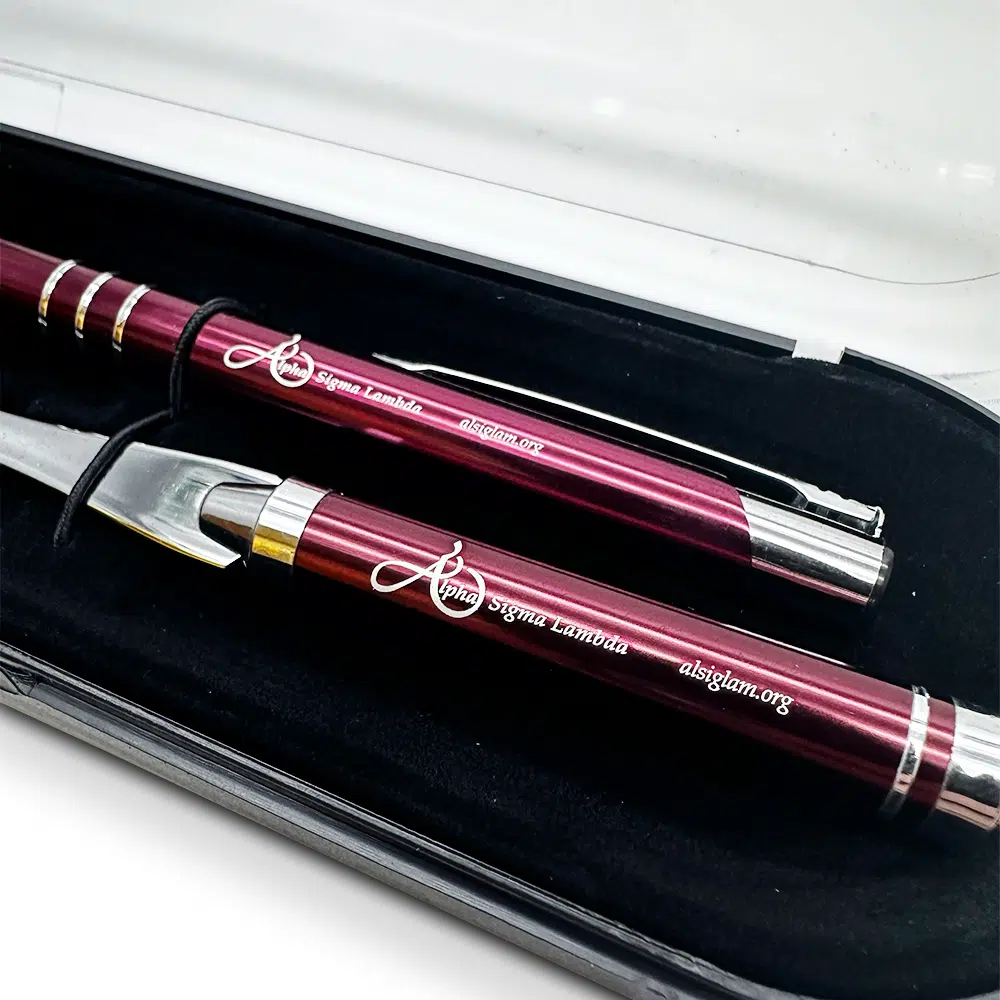 Alpha Sigma Lambda Letter Opener and Pen Gift Set