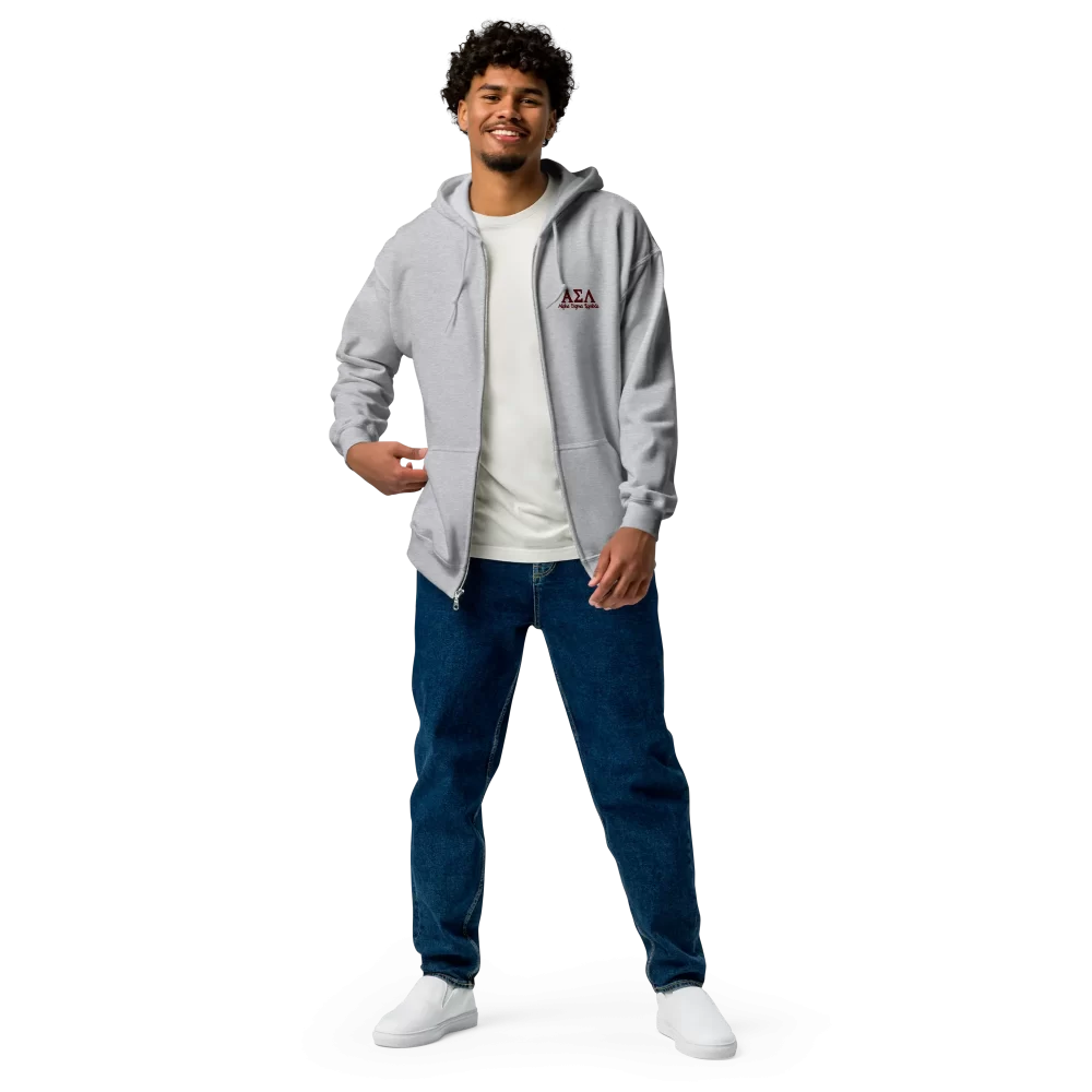 ASLHS Full Zip Hooded Sweatshirt (Letters w/ Script)