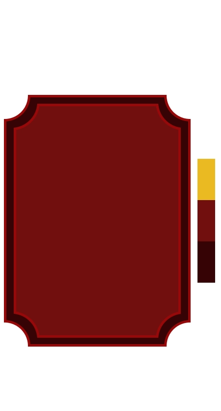 Burgundy and gold crest outline